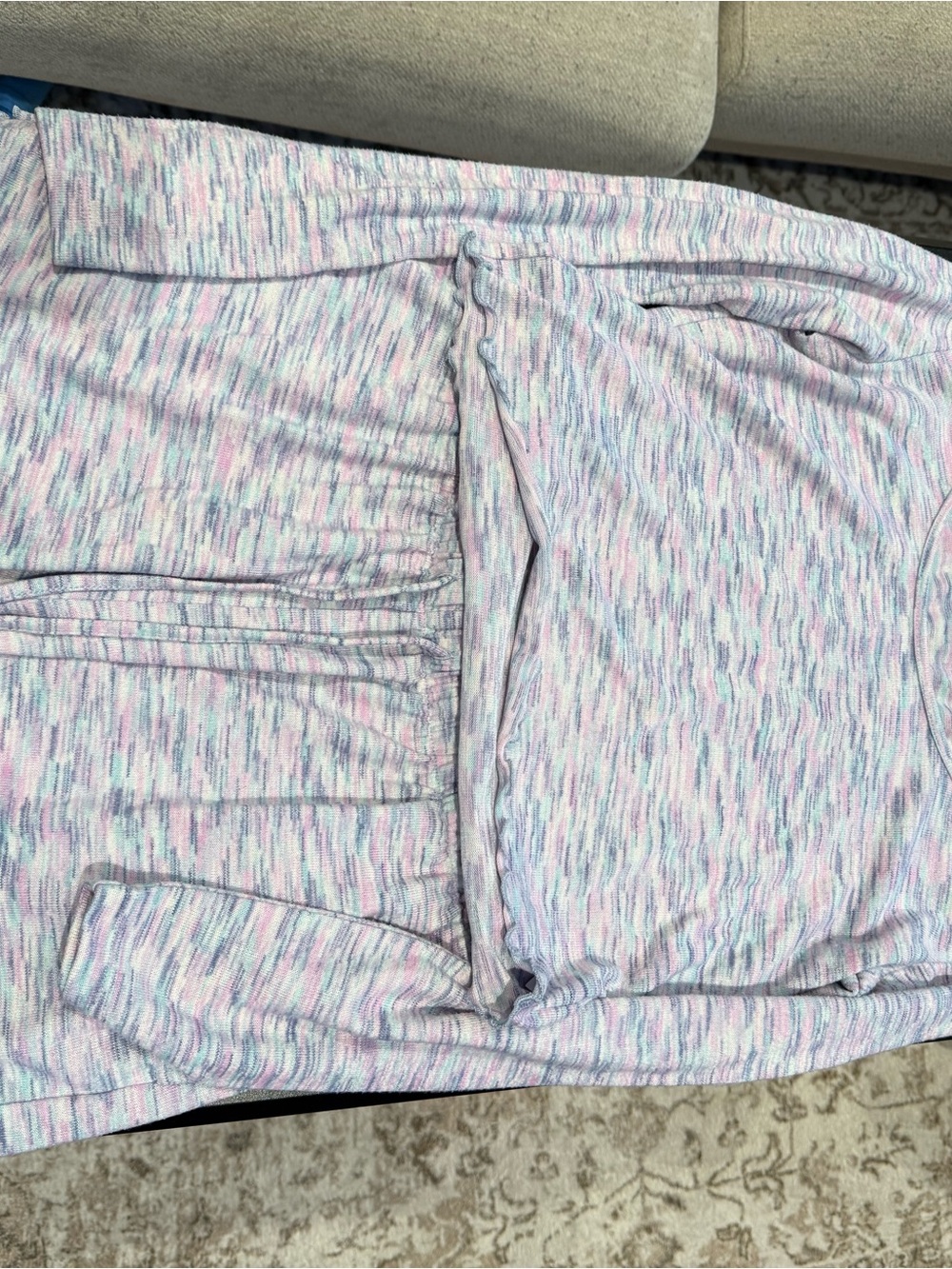 Colsie Heathered Pastel Stripe Top - Pink, Blue & Mint